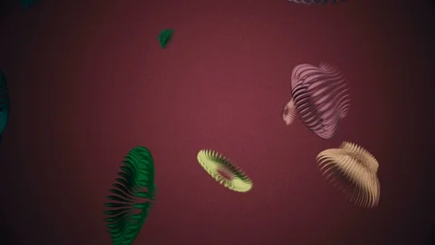 Abstract Background Floating Pulsing Organic Shapes 12 Stock Footage 97261324