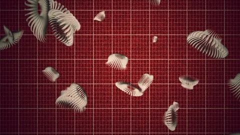 Abstract Background Floating Pulsing Organic Shapes 15 Video stock 97262007