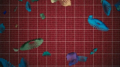 Abstract Background Floating Pulsing Organic Shapes 19 Stock Footage 97264437