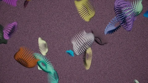 Abstract Background Floating Pulsing Organic Shapes 21 Stock Footage 97266181