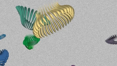Abstract Background Floating Pulsing Organic Shapes 22 Stock Footage 97266872