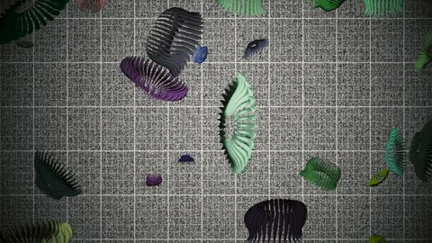 Abstract Background Floating Pulsing Organic Shapes 23 Stock Footage 97267417