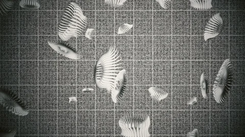Abstract Background Floating Pulsing Organic Shapes 24 Stock Footage 97267470