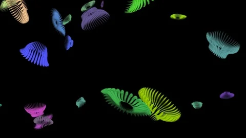 Abstract Background Floating Pulsing Organic Shapes 2 Stock Footage 97269164