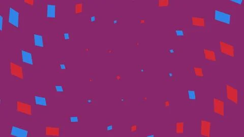 Abstract background with floating red and blue rectangles Stock Illustration