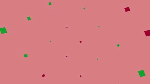 Abstract background with floating red and green squares イラスト素材