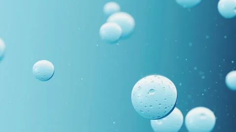 Abstract background with floating translucent spheres and particles, dynami.. Stock Footage 328335111
