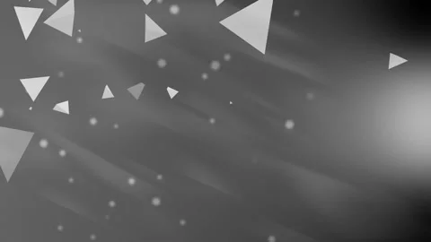 Abstract background with floating translucent triangles and bokeh light par.. Stock Footage 337006477