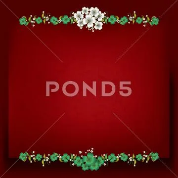 Abstract background with floral composition Stock Illustration