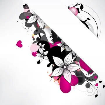 Abstract background with floral elements 스톡 일러스트