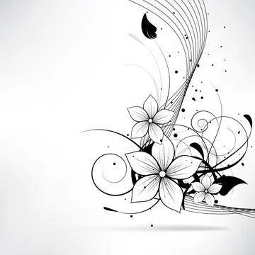 Abstract background with floral elements Illustrazione stock