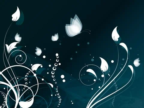 Abstract background with floral elements 스톡 일러스트