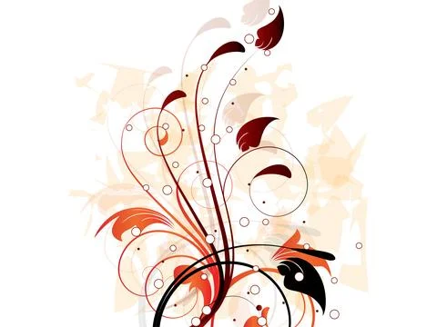 Abstract background with floral elements Stock Illustration