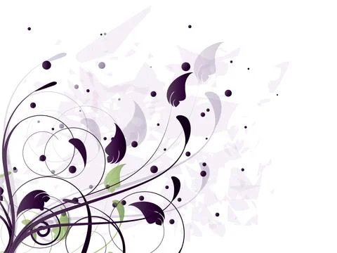 Abstract background with floral elements Stock Illustration