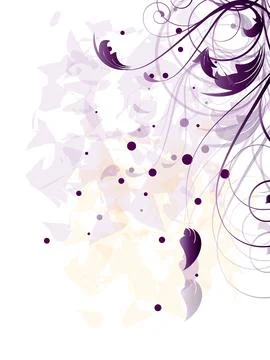 Abstract background with floral elements Stock Illustration