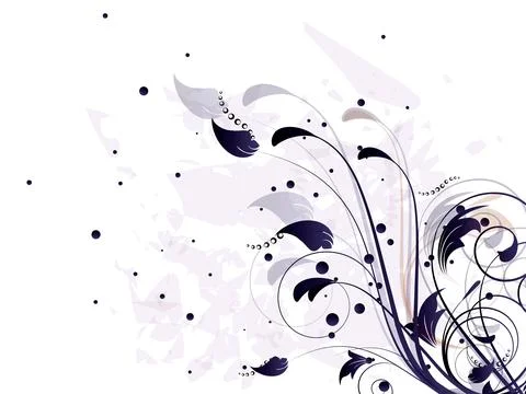 Abstract background with floral elements Illustrazione stock