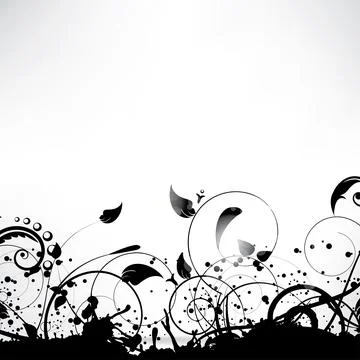 Abstract background with floral elements Illustrazione stock