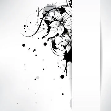 Abstract background with floral elements Stock Illustration