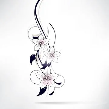 Abstract background with floral elements 스톡 일러스트