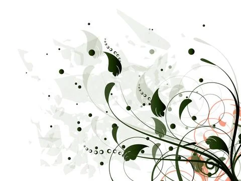 Abstract background with floral elements Stock Illustration
