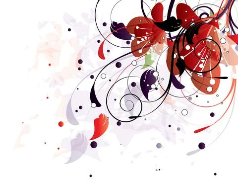 Abstract background with floral elements 스톡 일러스트