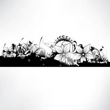 Abstract background with floral elements Illustrazione stock