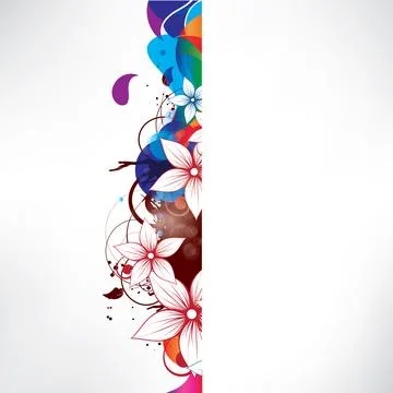 Abstract background with floral elements 스톡 일러스트