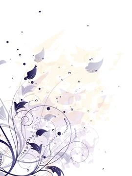 Abstract background with floral elements 스톡 일러스트