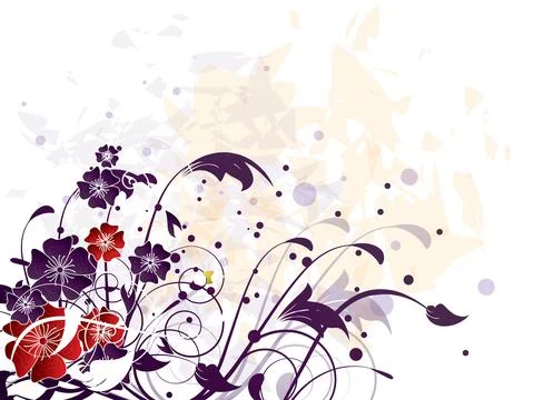Abstract background with floral elements 스톡 일러스트