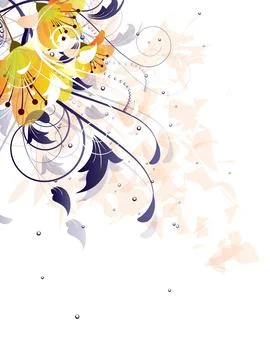 Abstract background with floral elements 스톡 일러스트