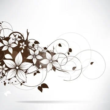 Abstract background with floral elements Illustrazione stock