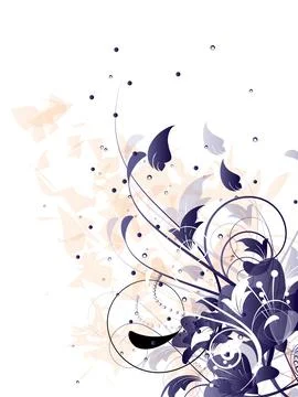 Abstract background with floral elements 스톡 일러스트