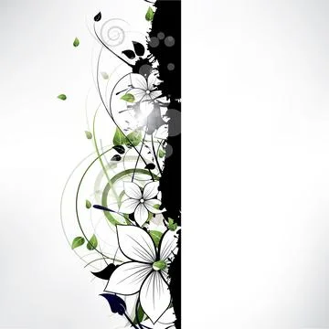 Abstract background with floral elements Illustrazione stock