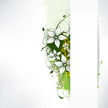 Abstract background with floral elements Illustrazione stock