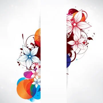 Abstract background with floral elements Stock Illustration