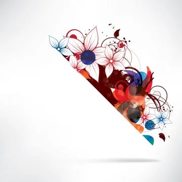 Abstract background with floral elements 스톡 일러스트