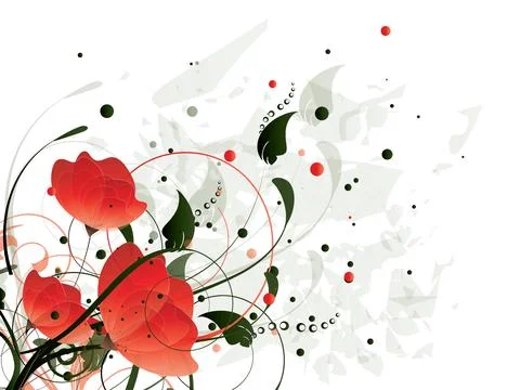 Abstract background with floral elements 스톡 일러스트