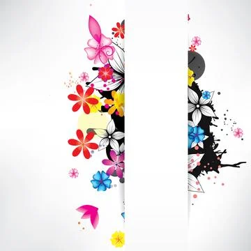 Abstract background with floral elements 스톡 일러스트