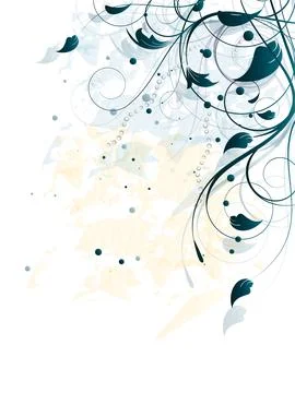 Abstract background with floral elements Stock Illustration