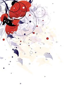 Abstract background with floral elements Stock Illustration