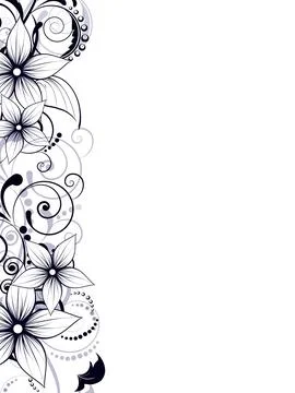 Abstract background with floral ornament elements. Abstract vector illustration 库存插图