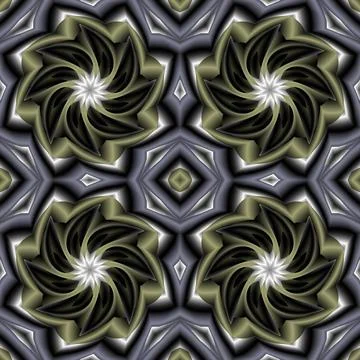 Abstract background with floral patterns in purple tones on a dark basis. Stock Illustration