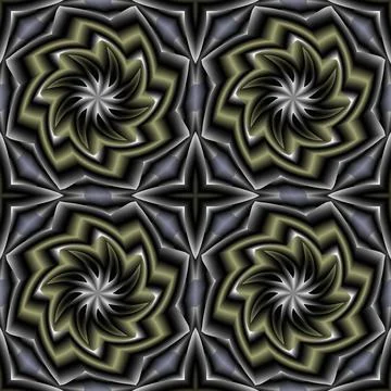 Abstract background with floral patterns in purple tones on a dark basis. Stock Illustration
