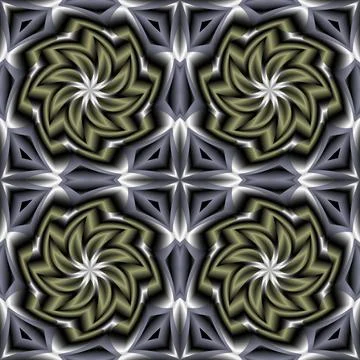 Abstract background with floral patterns in purple tones on a dark basis. Stock Illustration