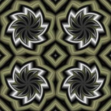 Abstract background with floral patterns in purple tones on a dark basis. Stock Illustration