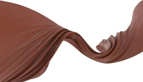 Abstract background of flow chocolate. 3d rendering image. Stock Illustration