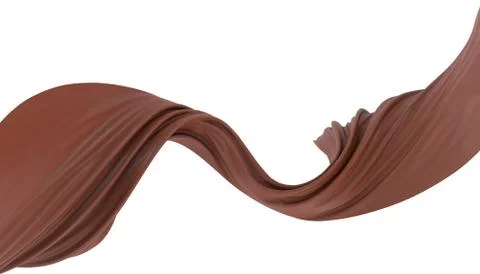 Abstract background of flow chocolate. 3d rendering image. Stock Illustration