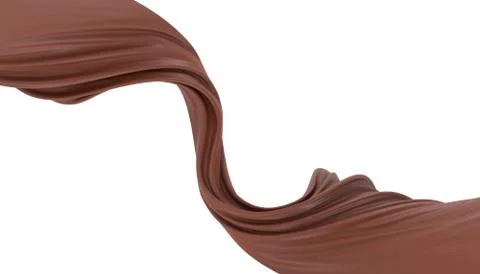 Abstract background of flow chocolate. 3d rendering image. Stock Illustration