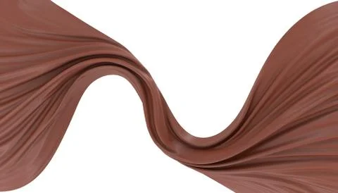 Abstract background of flow chocolate. 3d rendering image. Stock Illustration