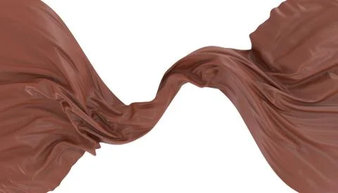 Abstract background of flow chocolate. 3d rendering image. Stock-Illustration